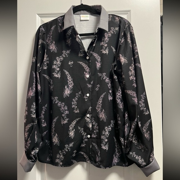Brett Manning Art | Foxglove Print Blouse - Picture 1 of 3